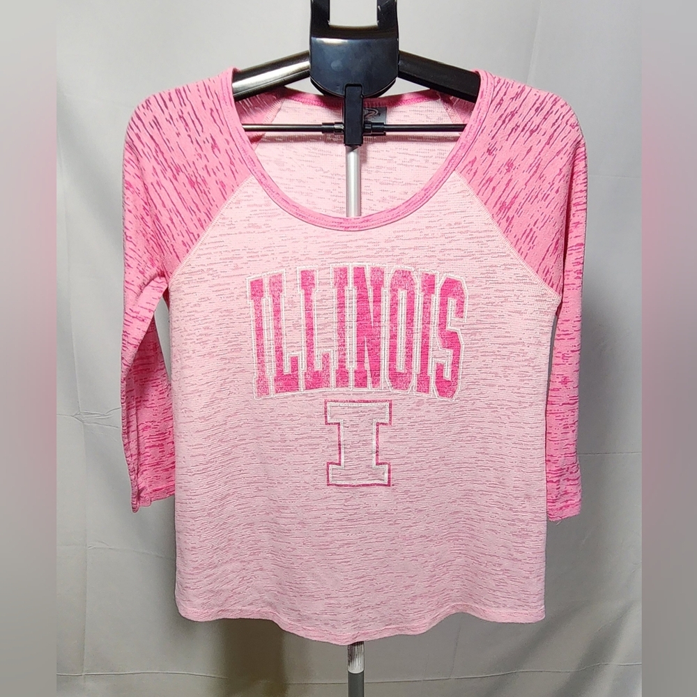 🌸 3/$25 🌸 P2 By Proplayer Pink Fitted ILLINOIS 3/4 Sleeve-Size XL (15)